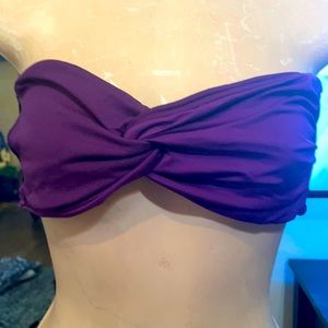 Purple Bikini Strapless Top